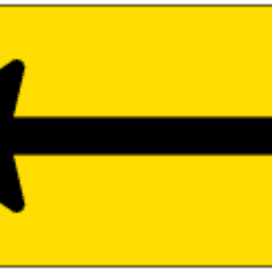 Tijdelijke omleidingsroute met pijl